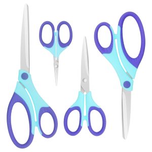 Scissors Stainless Steel Blades Office Scissors Set for Home, School and Office, 4 Pieces