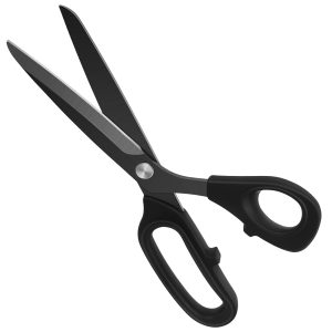 Fabric Scissors, Soft Grip for Cutting Fabric, Clothing, Textiles, 9.6 Inch Dressmaking Scissors, Thread Cutting Pliers, Sewing Tape Measure, Black, 3 Pieces Set